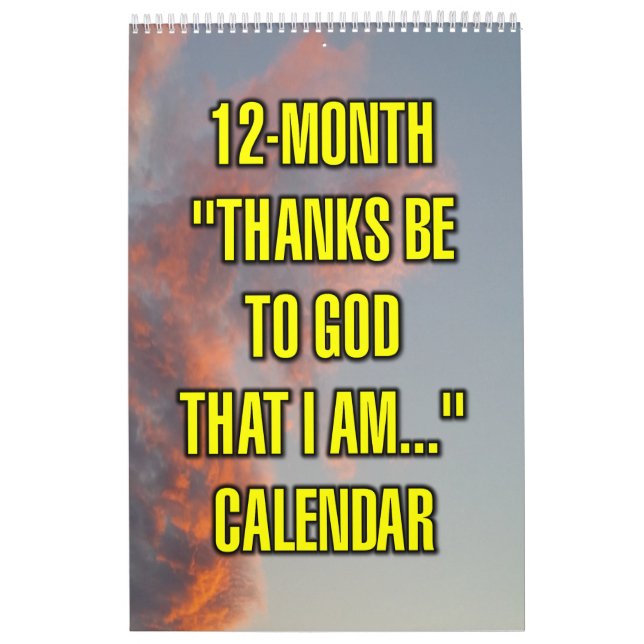 12-Monate "Dank sei Gott, dass ich..." Kalender (Titelbild)