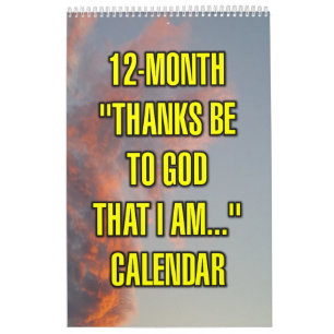 12-Monate "Dank sei Gott, dass ich..." Kalender