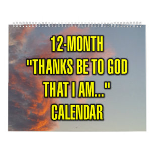 12-Monate "Danke Gott, dass ich..." Kalender