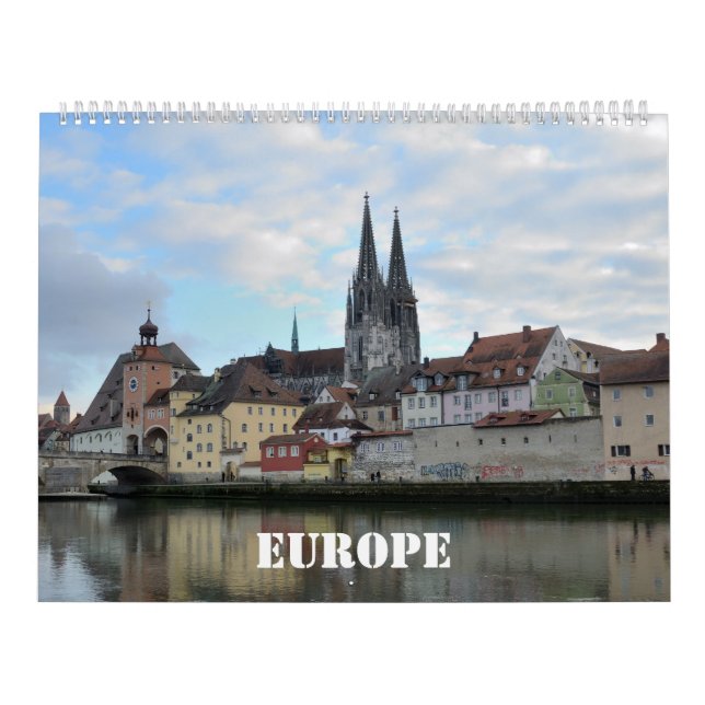 12 Monate europäischer Mauerkalender Kalender (Titelbild)