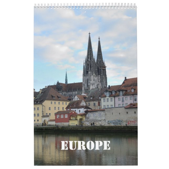 12 Monate europäischer Mauerkalender Kalender (Titelbild)