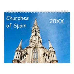 12 Monate Kirchen Spaniens Kalender
