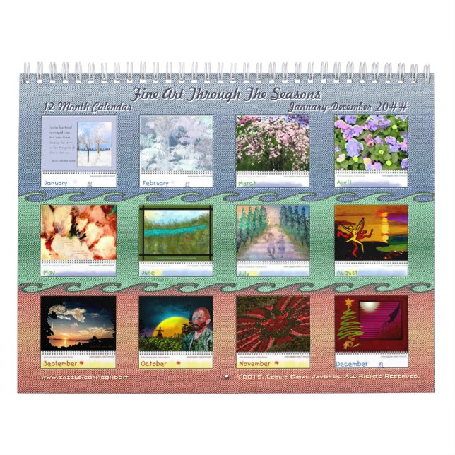 12 Monate Kunst durch die Saison Kalender (Titelbild)