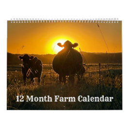 12 Monate Milch, Getreidebauernhof-Kalender Kalender