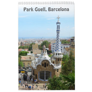 12 Monate Park Guell, Barcelona Foto Kalender