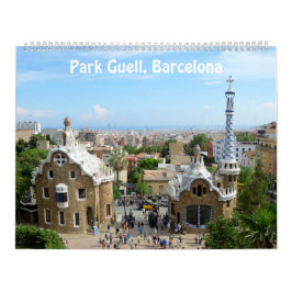 12 Monate Park Guell, Barcelona Foto Kalender