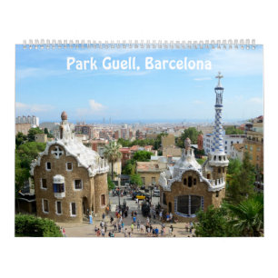 12 Monate Park Guell, Barcelona Foto Kalender