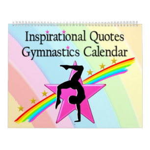 12 MONATE RAINBOWS GYMNAST QUOTE CALENDAR KALENDER
