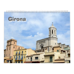 12 Monate Reise Girona Mauer Kalender