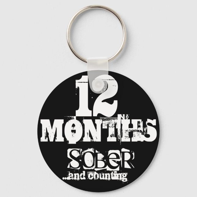 12 Monate Sobriety Schlüsselanhänger (Vorderseite)