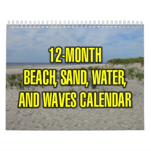 12-Monate Strand, Sand, Wasser und Wellen Kalender