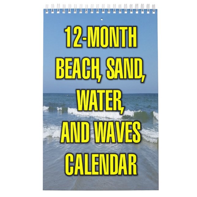 12-Monate Strand, Sand, Wasser und Wellen Kalender (Titelbild)