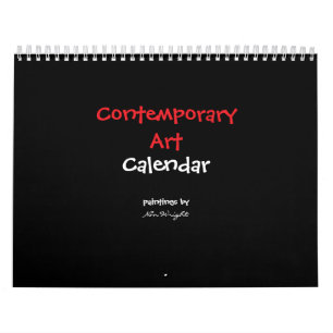 12 Monate zeitgenössische abstrakte Kunstwerke Kalender