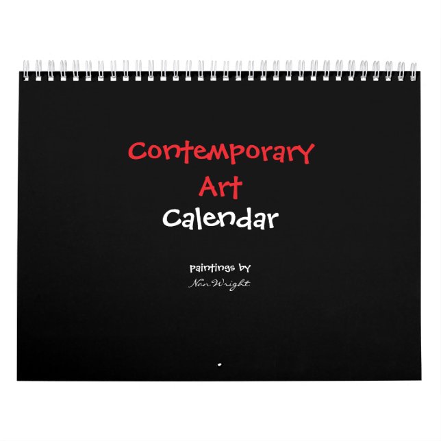 12 Monate zeitgenössische abstrakte Kunstwerke Kalender (Titelbild)