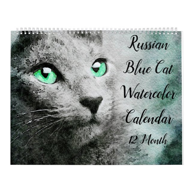 12-monatige herrliche russische blaue kalender (Titelbild)