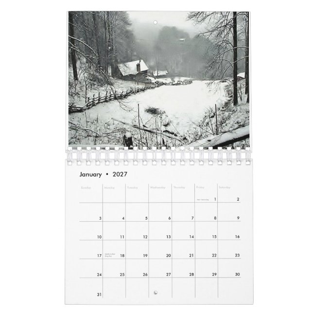 12-monatige Kalender-Szenen - Kalender (Jan 2027)