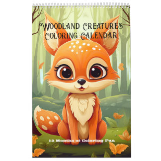 12-monatiger Kalender für Waldkreaturen