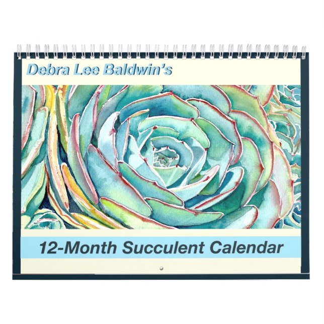 12-monatiger Sukkulentkalender von Debra Lee Baldw Kalender (Titelbild)