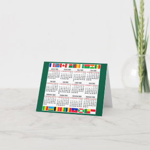 12-Monats-Kalender des Jahres 2025 Feiertagskarte