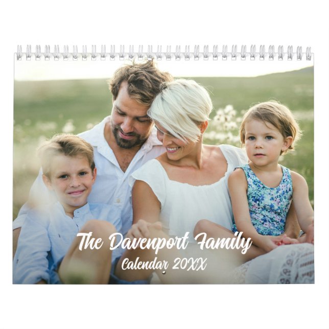12-Monats-Moderne-Familien-Foto Kalender (Titelbild)