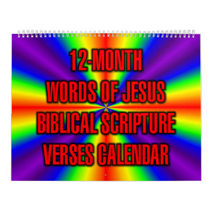 12-Monats-Worte Jesu Bibel-Schriftverse Kalender