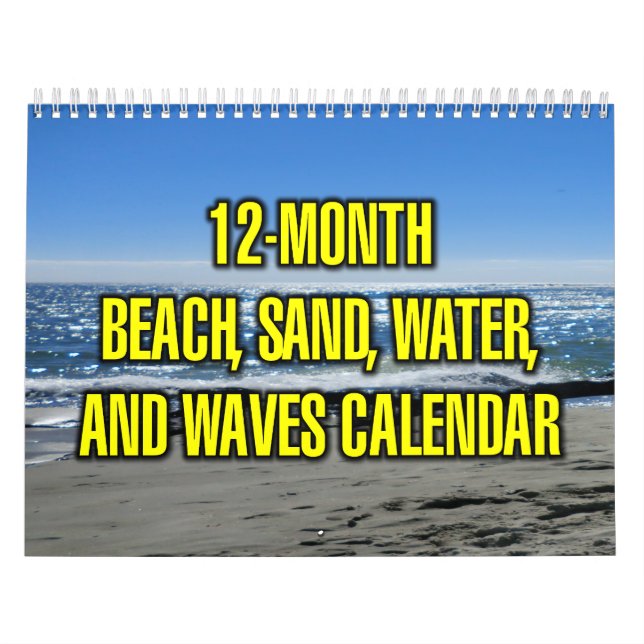 12-Month Beach, Sand, Water, And Waves Kalender (Titelbild)