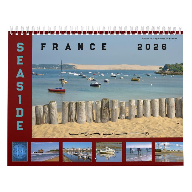 12 month calendar of seaside of France Kalender (Titelbild)