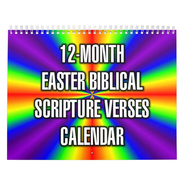 12-Month Easter Biblical Scripture Verses Kalender (Titelbild)