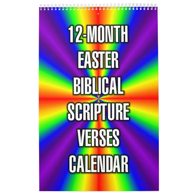 12-Month Easter Biblical Scripture Verses Kalender (Titelbild)