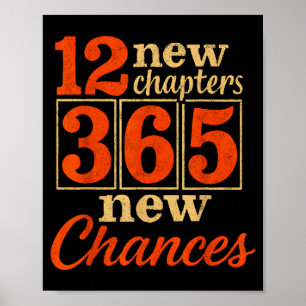 12 neue Kapitel 365 Chancen Motivierend Poster