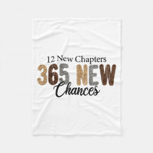 12 neue Kapitel 365 neue Chancen Fleecedecke