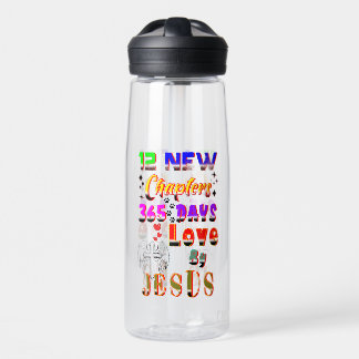 12 neue Kapitel 365 Tage Liebe durch Jesus Trinkflasche