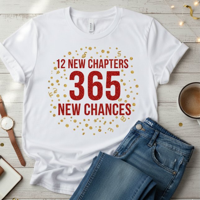  💫 12 New Chapters 365 New Chances T-Shirt Tri-Blend Shirt (Von Creator hochgeladen)