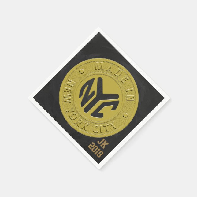 12. New Yorker Token Themed Napkins Serviette (Ecke)