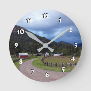 12 Number Choices to Choose --Farm Clock Runde Wanduhr