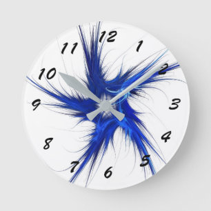 12 Number Choices to Choose From Blue Star Clock Runde Wanduhr