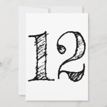 12 Nummer elf Riesen-Handschrift