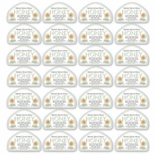 12 oz Skep Form Honey-Label mit Sonnenblume Grün Aufkleber
