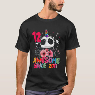 12. Pandacorn 12 Panda Einhorn T-Shirt