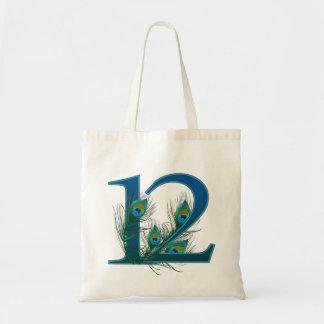 12 Pfauenfeder-Jubiläum Elegant Tragetasche
