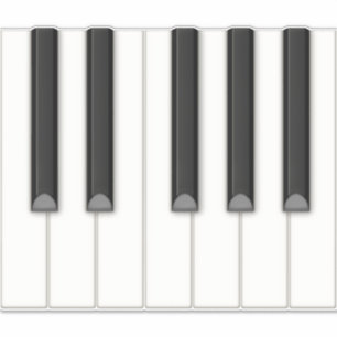 12 realistische Piano Keys Tilable Keyboard Mural Aufkleber