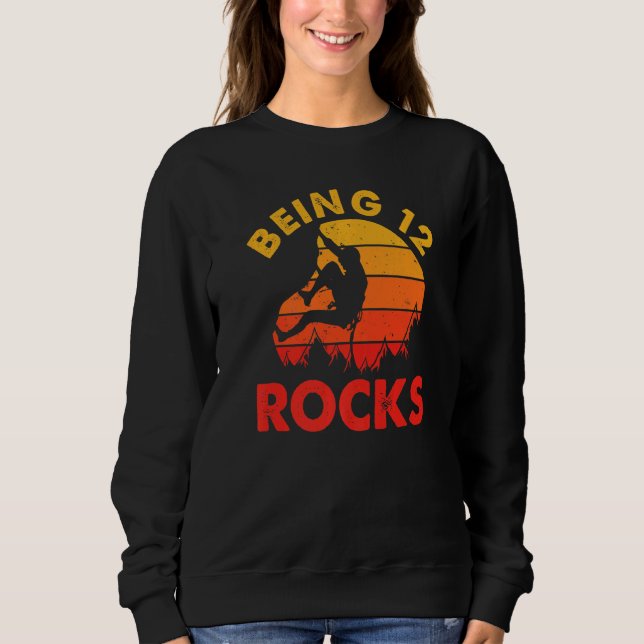12 Rocks Retro Climber Geburtstag Sweatshirt (Vorderseite)