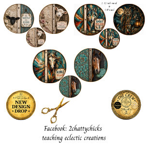 12" Runde Rustikale Edle Spirituelle Farmhaus-Wild Geschenkpapier Set