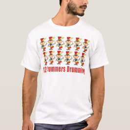 12 Schlagzeuger, die T - Shirts trommeln