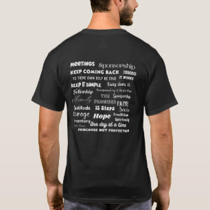 12 Schritt Recovery-Wörter & Slogans T-Shirt