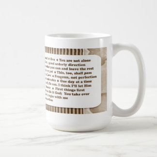 12 Schritt-Slogan-Tasse Tasse