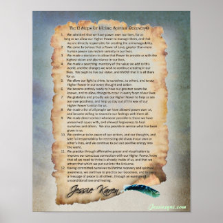 12 Schritte für eine lebenslange spirituelle Erhol Poster