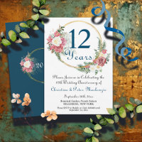 12. Silk Wedding Anniversary Rose Gold Frame