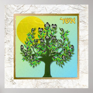 12 Stämme Israels Asher Kunstdruck Poster