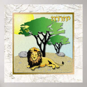 12 Stämme Israels Juda Kunst Druck Poster